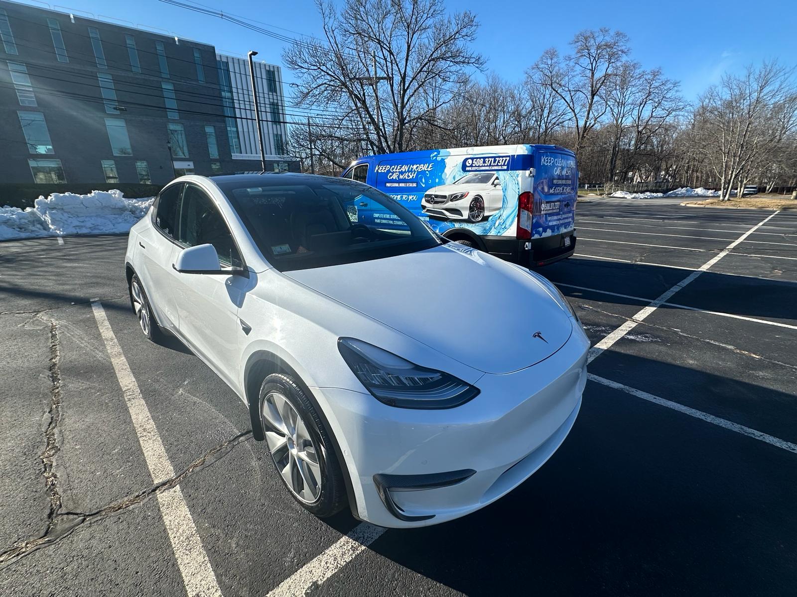 Tesla White Detailing